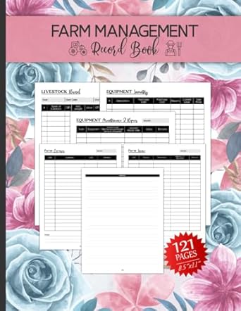 farm management record keeping book farmers journal organizer to keep track of livestock equipment inventory
