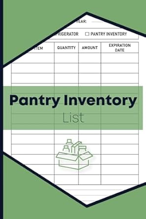 pantry inventory list pantry tracker and organizer record book track food inventory for dry goods freezer