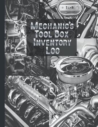 mechanics tool box inventory log notebook auto tech tools inventory log notebook 8 1/2 x 11 listing space for
