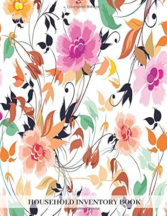 household inventory book track items and contents claims tracking sheets inventory management control