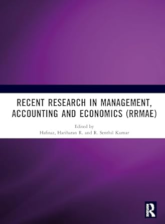 recent research in management accounting and economics 1st edition hafinaz ,hariharan r ,r senthil kumar