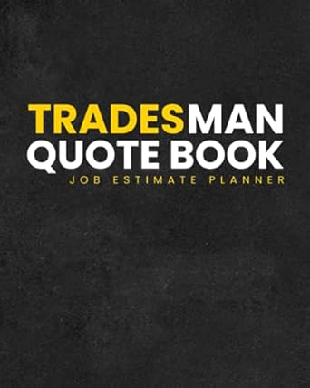 tradesman quote book plan and price any job designed for efficient and professional trades people sketch