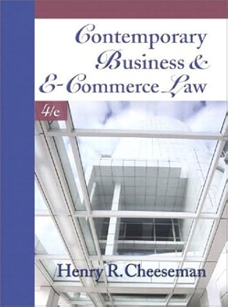 contemporary business and e commerce law the legal global digital and ethical environment 1st edition henry r