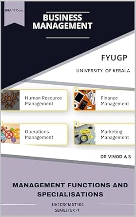 management functions and specialisations 1st edition vinod a s b0dlh6tstq