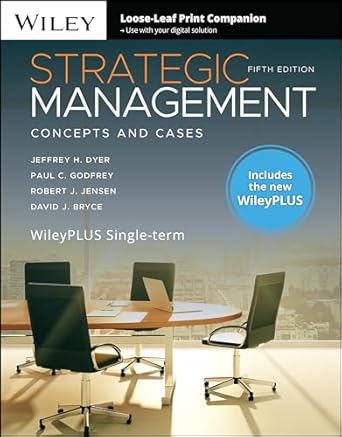 strategic management concepts and cases 5e with wileyplus card and loose leaf set single term 5th edition