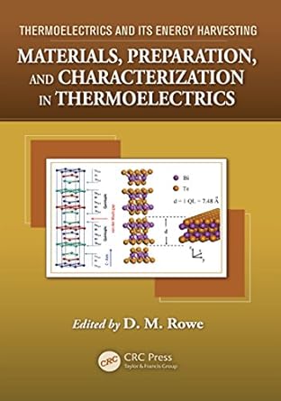 materials preparation and characterization in thermoelectrics 1st edition david michael rowe b00od4eocy,
