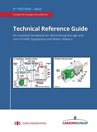 technical reference guide determine the age and size of hvac equipment and water heaters 1st edition carson