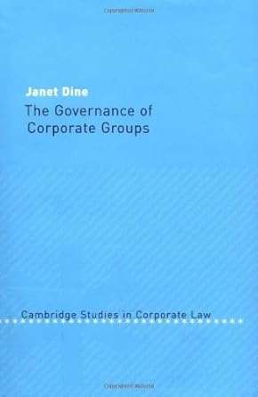 the governance of corporate groups 1st edition janet dine b001hcyux8, 978-0511425622