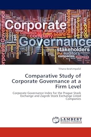 comparative study of corporate governance at a firm level corporate governance index for the prague stock