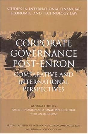 corporate governance post enron comparative and international perspectives 1st edition joseph j norton