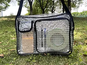 esd 13 77 lx 8 26 w x 9 84 h anti static clear pvc shoulder bag cleanroom engineer tool bag for engineer put