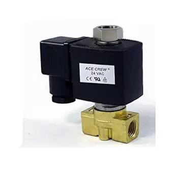 acecrew industrial brass electric solenoid valve normally open 1/4 inch npt 24v ac control valve for gas air