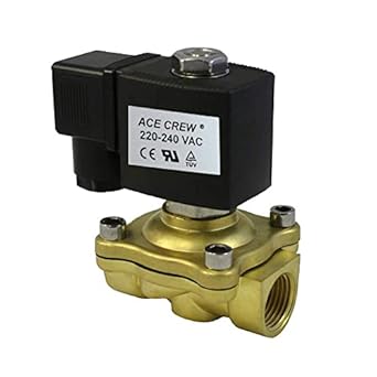 acecrew electromagnetic brass solenoid valve 3/4 inch npt 220v 240v ac normally closed flow control valve gas
