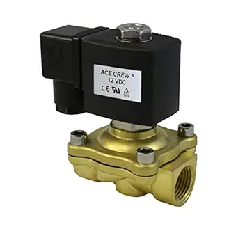 acecrew solenoid valve viton 1/2 inch npt 12vdc normally closed flow control valve for fluid gas and air 1st