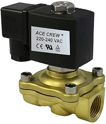 acecrew solenoid valve viton 1/2 inch npt 220vac 240vac normally closed flow control valve for fluid gas air