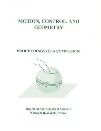 motion control and geometry proceedings of a symposium 1st edition national research council ,division on