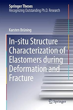 in situ structure characterization of elastomers during deformation and fracture 1st edition karsten bruning