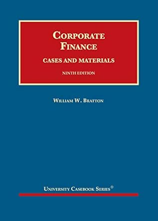 corporate finance cases and materials 1st edition william bratton 1684679273, 978-1684679270