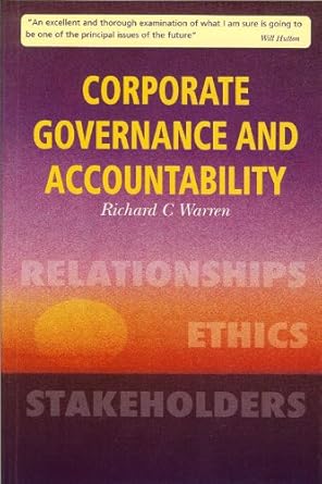 corporate governance and accountability 1st edition richard c warren b0034ozm98, b0085k2gli