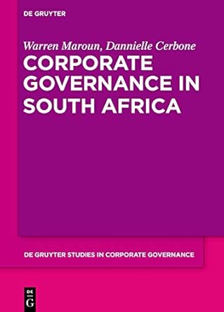 corporate governance in south africa 1st edition warren maroun ,dannielle cerbone b0bfngrnzy