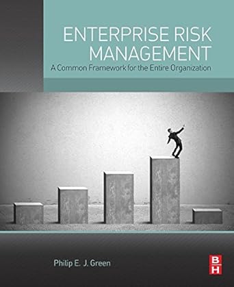 enterprise risk management a common framework for the entire organization 1st edition philip e j green