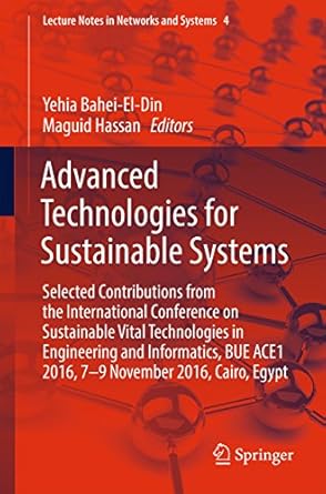 advanced technologies for sustainable systems selected contributions from the international conference on
