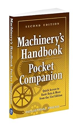 machinerys handbook pocket companion quick access to basic data and more from the 2nd edition erik oberg