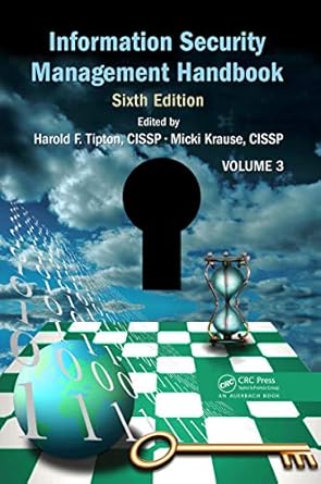 information security management handbook volume 3 2 press 1st edition harold f tipton ,micki krause