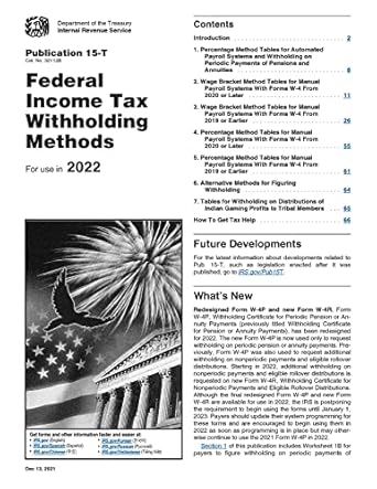 publication 15 t federal income tax withholding methods 1st edition u s internal revenue service b09r4pqclc