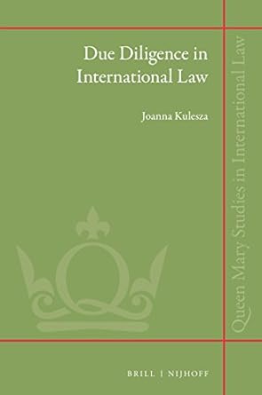 due diligence in international law 1st edition joanna kulesza 9004283102, 978-9004283107