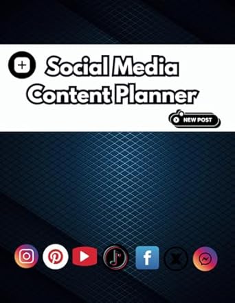 social media content planner notebook for tracking and planning your social media content for influencers