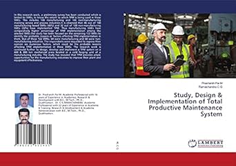 study design and implementation of total productive maintenance system 1st edition prashanth pai m