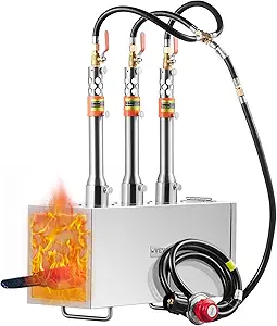 vevor portable propane forge 3 burner farrier forge 2600 tool and knife making blacksmithing gas forge large