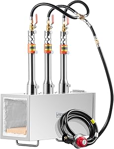 vevor portable propane forge 3 burner tool and knife making blacksmithing gas forge 2600 farrier forge large