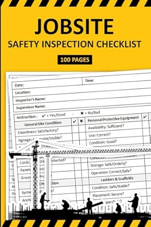 jobsite safety inspection checklist daily worksite safety inspection report book construction job site safety