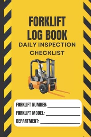 forklift log book with daily inspection checklist maintenance and safety forklift operator inspection