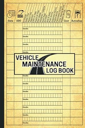 vehicle maintenance log book and accident checklist car maintenance log book / diary / journal / record book