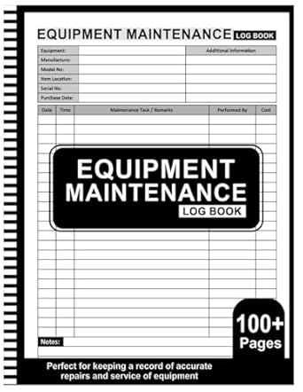 equipment maintenance log book large print 8 5 x 11 100+ pages 1st edition helen bosco b0dq89j2gr,