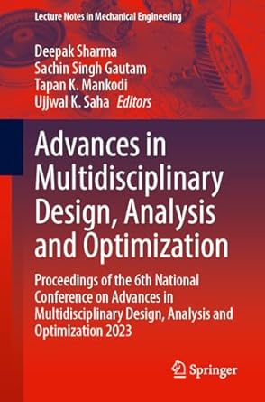 advances in multidisciplinary design analysis and optimization proceedings of the 6th national conference on