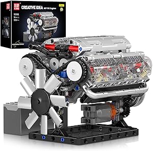 mould king 10088 v8 engine model kit 535 pcs to build your own mini engine that works diy stem mechanic