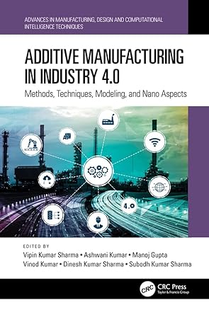 additive manufacturing in industry 4 0 methods techniques modeling and nano aspects 1st edition vipin kumar