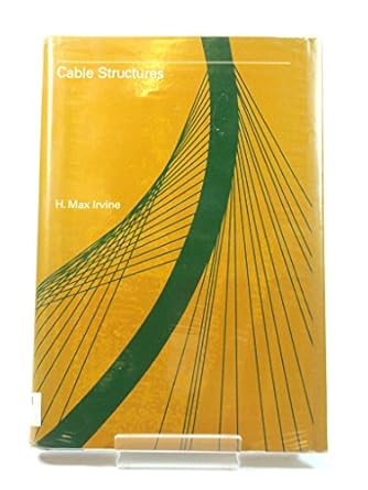 cable structures 1st edition h max irvine 0262090236, 978-0262090230