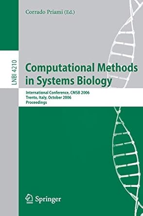 computational methods in systems biology international conference cmsb 2006 trento italy october 18 19 2006
