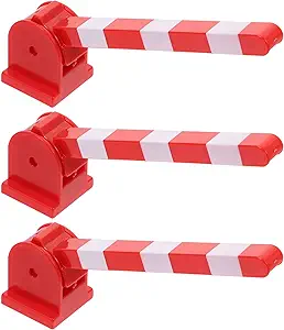 toyandona 3 pcs simulated traffic sign roadblock toy mini stop rod models street road signs for kids