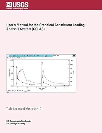 users manual for the graphical constituent loading analysis system 1st edition g f koltun ,michael eberle ,j