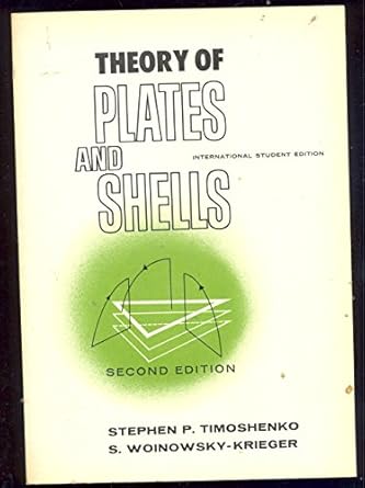 the theory of plates and shells 1st edition s timoshenko 0070858209, 978-0070858206