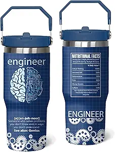 30 oz engineer tumbler with handle and straw gifts for engineers mechanical double wall engineer mugs