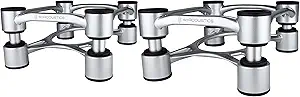 isoacoustics aperta series isolation speaker stands with tilt adjustment aperta200 silver pair 1st edition