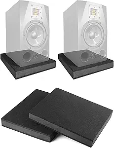 for 5 8 studio monitor speaker noise isolation pads 3 layer acoustic stand riser foam subwoofer isolation pad