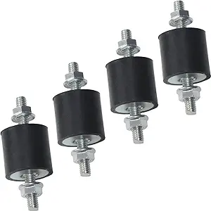 4pcs 25 x 25mm rubber mounts rubber vibration isolator mounts shock absorber with m6 x 19mm studs vibration